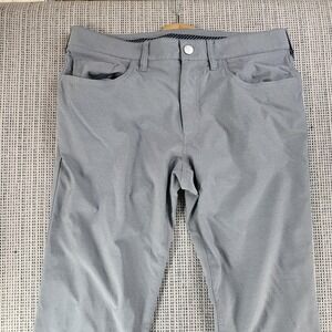 Bonobos Golf Pants Mens‎ 33x34 Gray Tailored Stretch Performance Chino Trousers